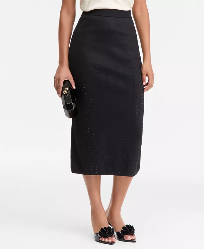 Women's Rhinestone Sweater Skirt - thumbnail 8