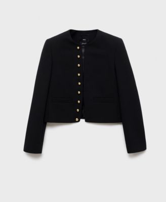 Women's Buttoned Cropped Jacket