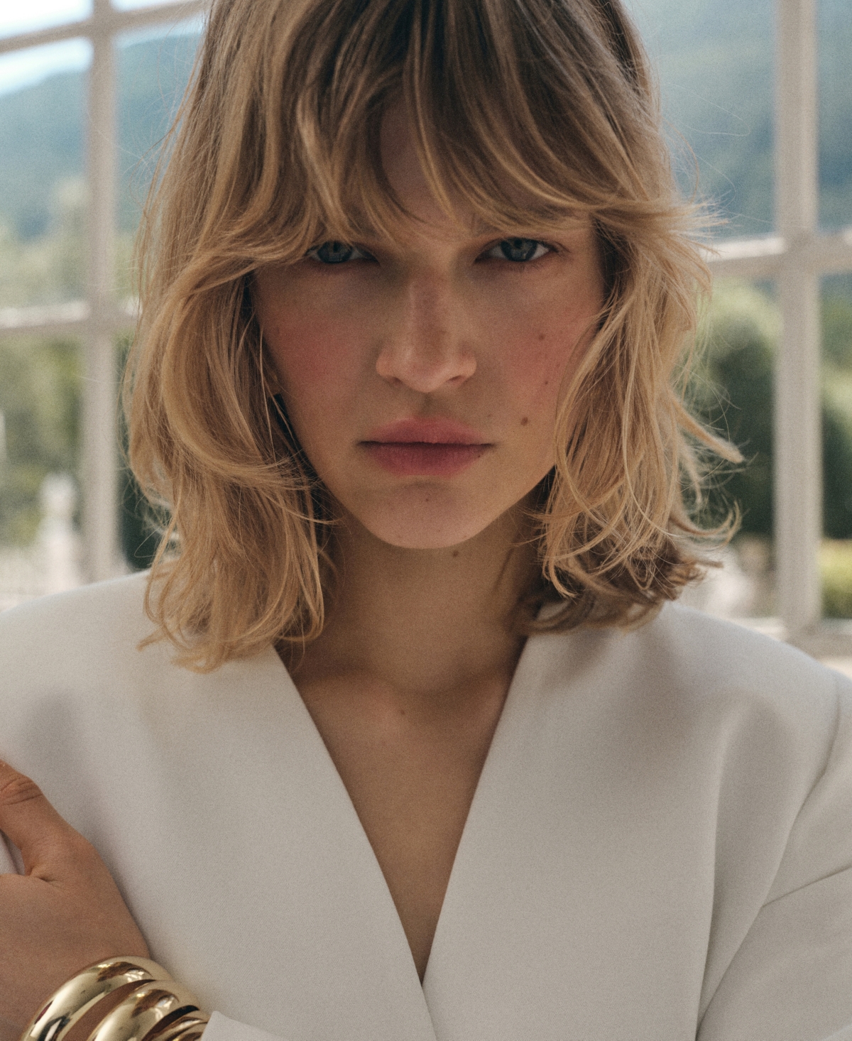 Mango Women's Double-breasted Suit Jacket In White