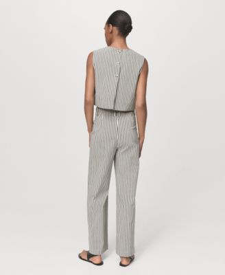 Women's Pockets Striped Pants