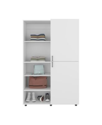 Brewster Wardrobe, 2 Doors, 6 Legs, 5 Shelves