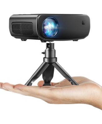 WiFi Projector for iPhone, Mini Projector with Tripod & Carry Bag, Compatible with iOS/Android/Windows/TV Stick/HDMI/USB