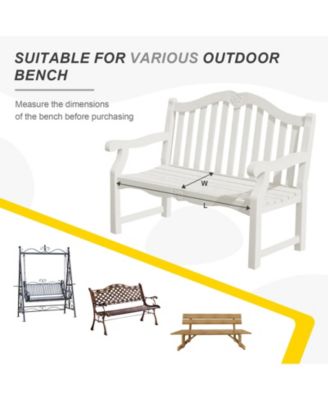 Outdoor Tufted Water-Resistant & Fade-Resistant Bench Cushion, 46" x 19.7" x 5.1"