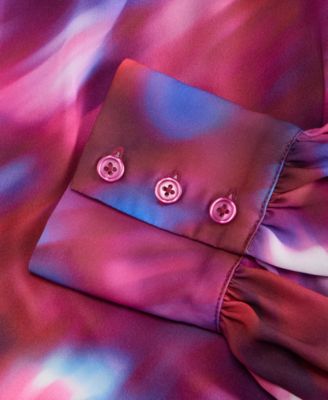 Women's Printed Arm-Slit Surplice Blouse, Macy's Exclusive