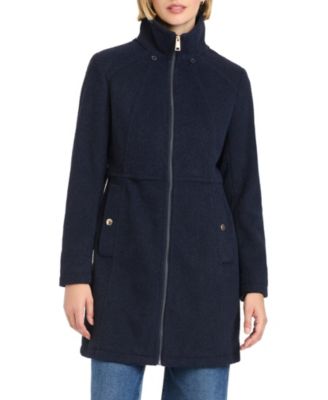 Women's Zip Front Walker Coat With Detachable Hood