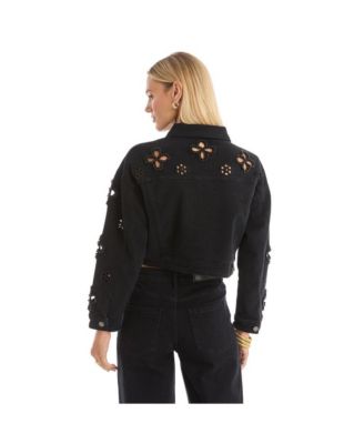 Women's Kaia Pearl Jean Jacket - Black