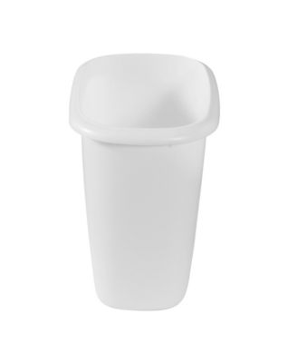 6 Quart Bedroom, Bathroom, and Office Wastebasket Trash Can, White