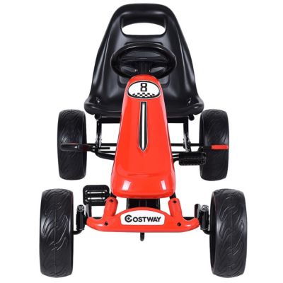 Xmas Gift Go Kart Kids Ride On Car Pedal Powered Car 4 Wheel Racer Toy Stealth Outdoor
