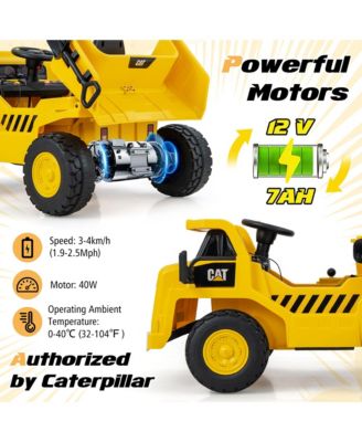 Kids Ride on Dump Truck with 2.4G Remote Control Working Megaphone Sand Shovel