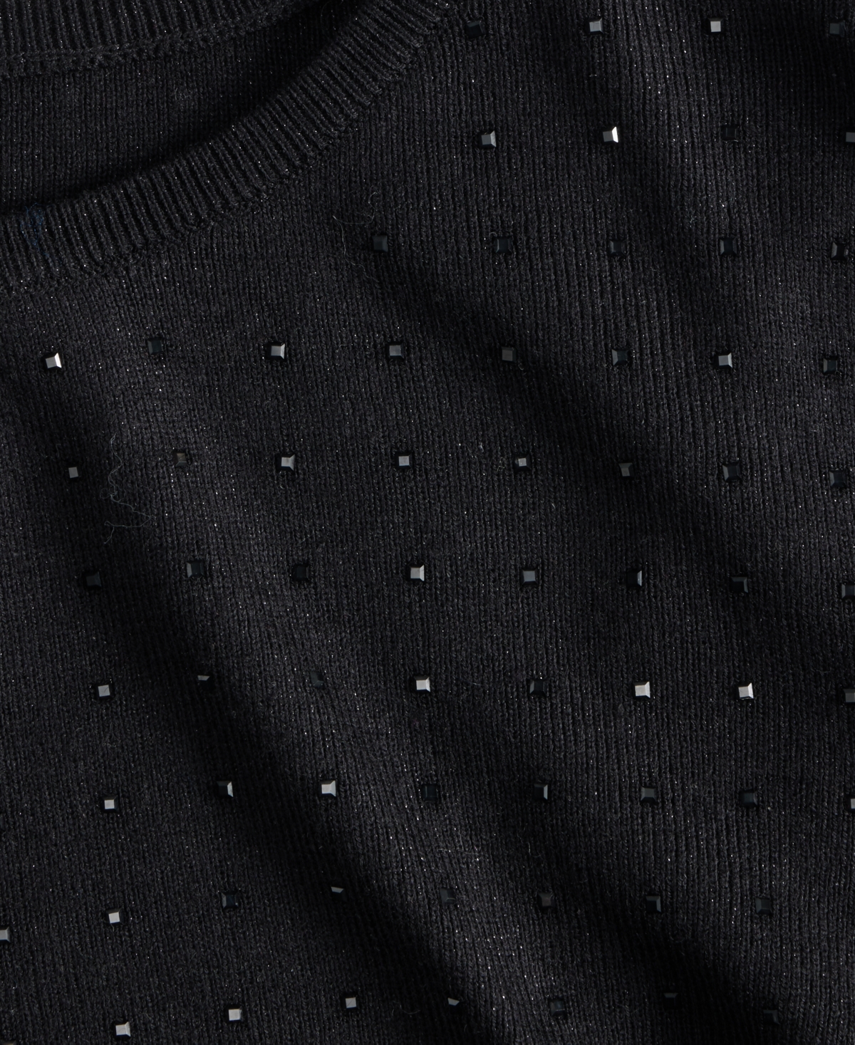 I.n.c. International Concepts Women's Rhinestone Scoop-Neck Sweater, Macy's Exclusive