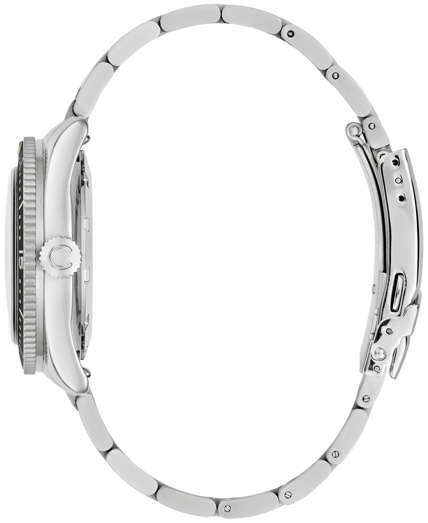 Мужские часы Caravelle Vintage Sport Sea Hunter Silver-Tone Stainless Steel Bracelet Watch, 39mm — фото 2