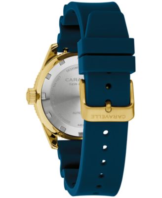 Men's Vintage Sport Sea Hunter Blue Rubber Watch, 39mm