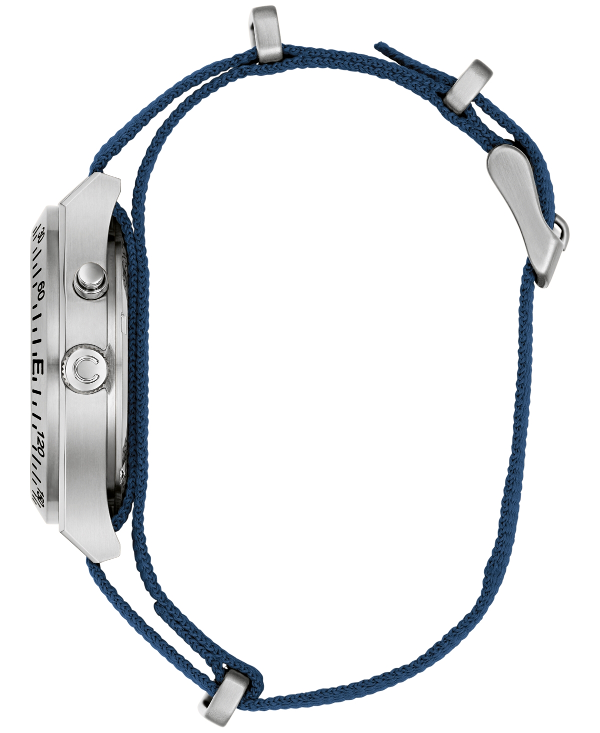 Caravelle Men's Vintage Casual Lite Up Blue Nylon Strap Watch, 39mm In Blue