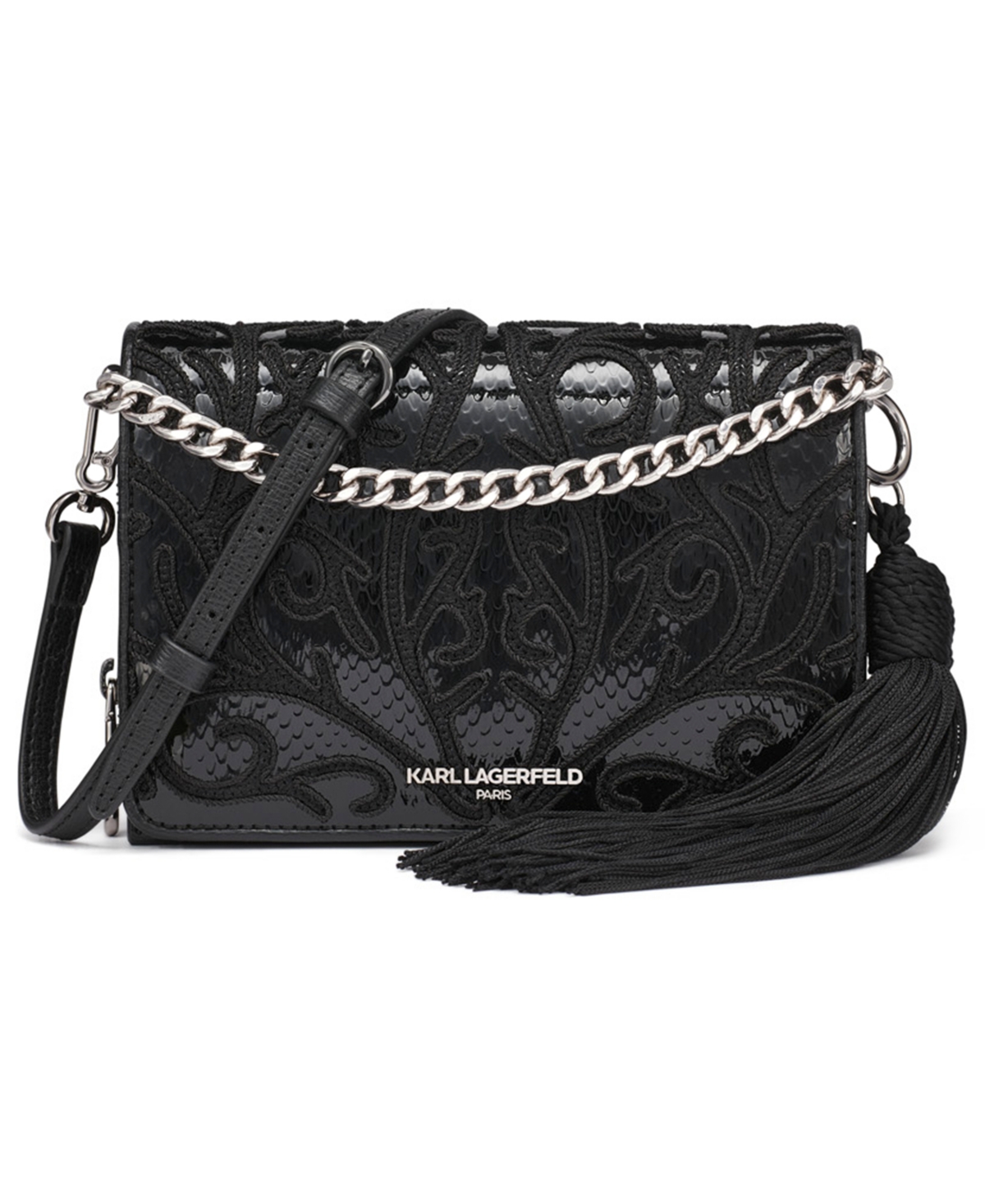 Karl Lagerfeld Lourdes Small Crossbody Bag In Black