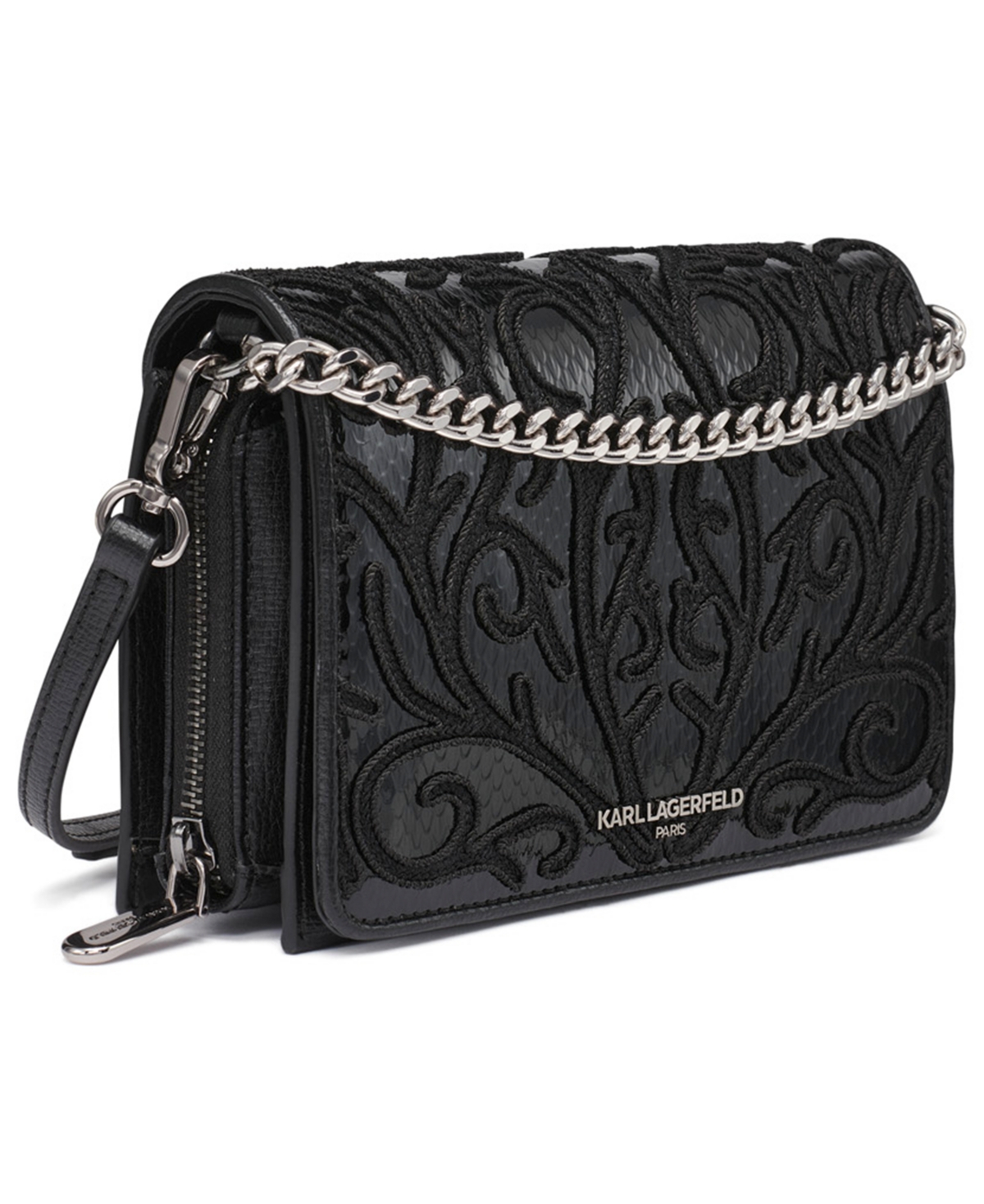Karl Lagerfeld Lourdes Small Crossbody Bag In Black
