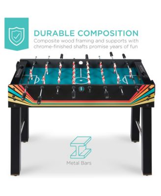 48in Competition Sized Foosball Table for Home, Game Room w/ 2 Balls, 2 Cup Holders