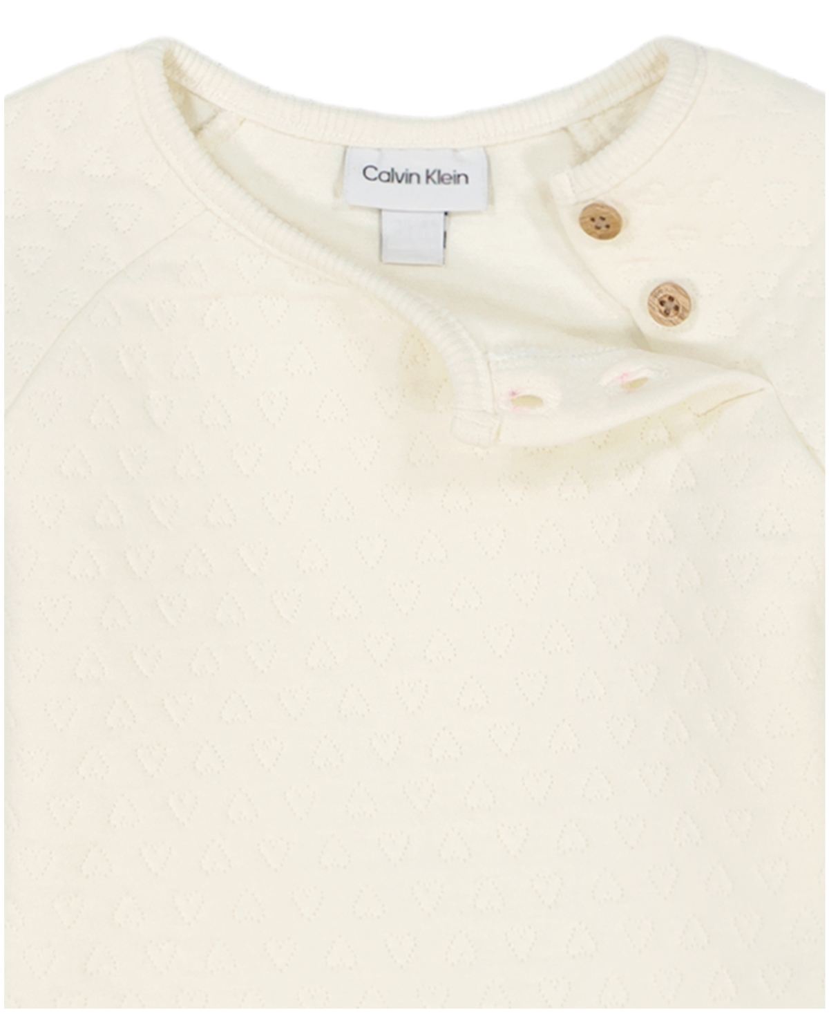 Calvin Klein Baby Girls 2-piece Quilted Crewneck Top And Joggers Set In White