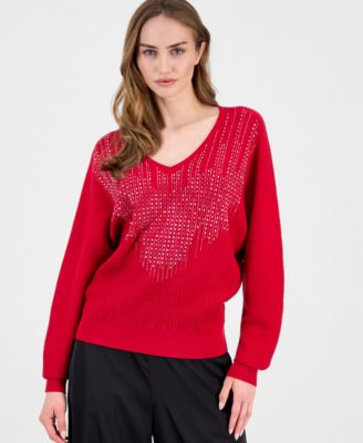 Women's Embellished Dolman-Sleeve Sweater