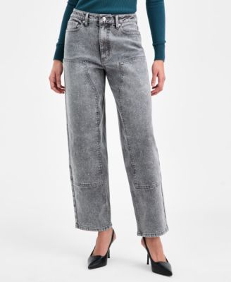 Women's Rhinestone Embellished Barrel-Leg Jeans, Macy's Exclusive