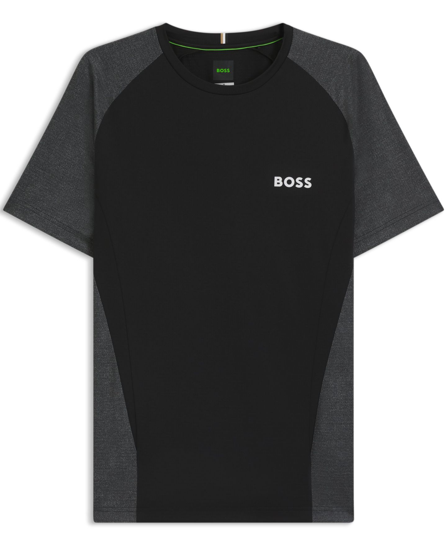 Мужская футболка Hugo Boss Mesh Jersey Slim-Fit, цвет: Чёрный — фото 3