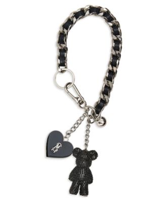 Boxed Rhinestone Heart and Bear Bag Charms