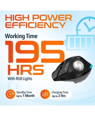 T100 Ergonomic Tilt Wireless Trackball Computer Mouse