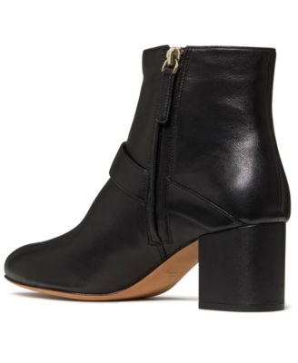 Women's Spade Flower Block Heel Ankle Booties