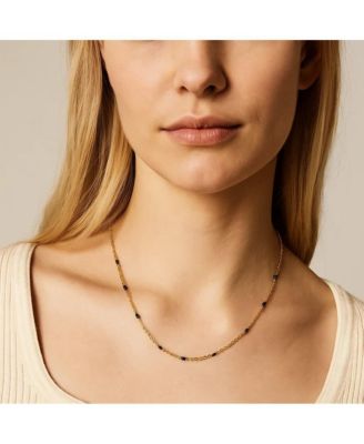 Onyx Beaded Link Necklace