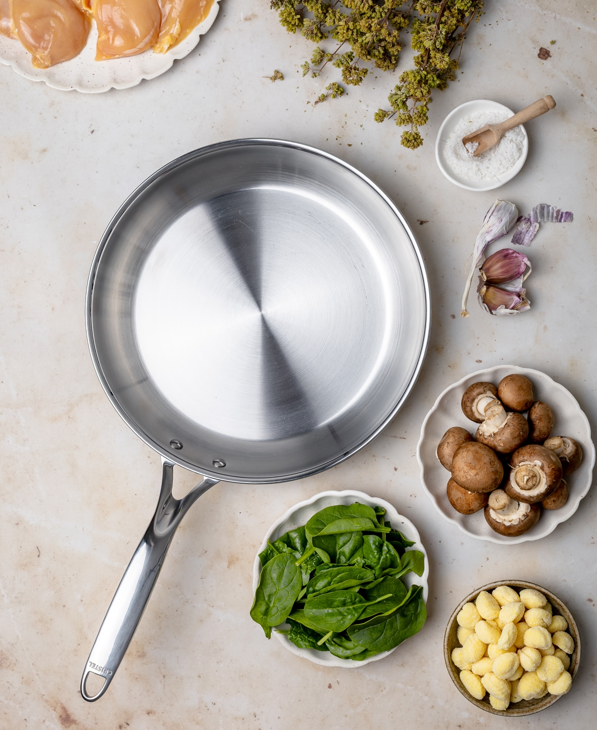 Cristel Castel Pro Ultraply Stainless Steel 11" Frying Pan In Metallic