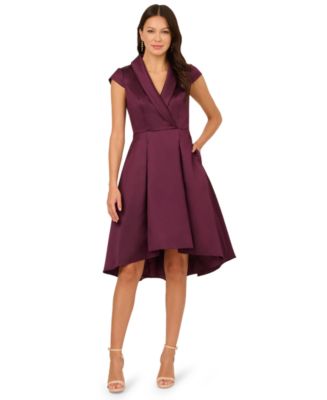 Adrianna Papell Women's Cap-Sleeve High-Low-Hem Dress Macy's