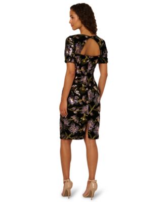 Women's Printed Sweetheart Neck Dress