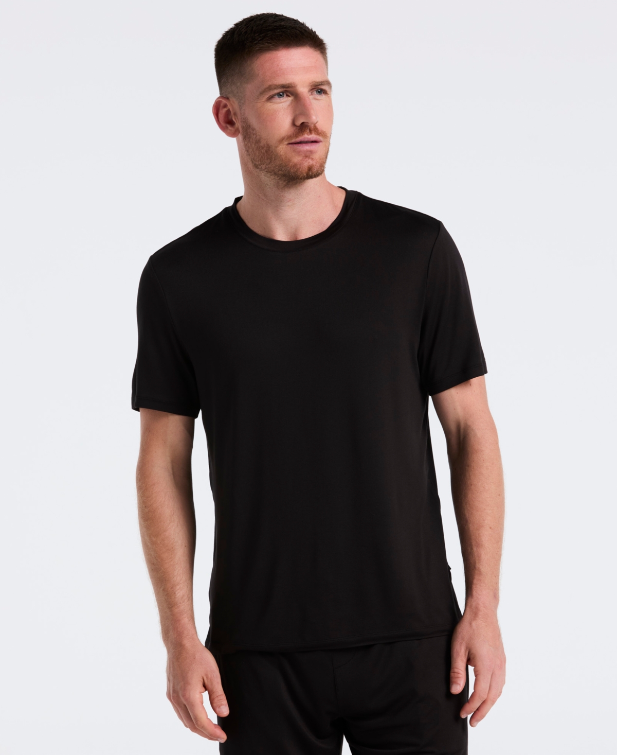 Perry Ellis Portfolio Men's Crewneck Pajama T-shirt In Black