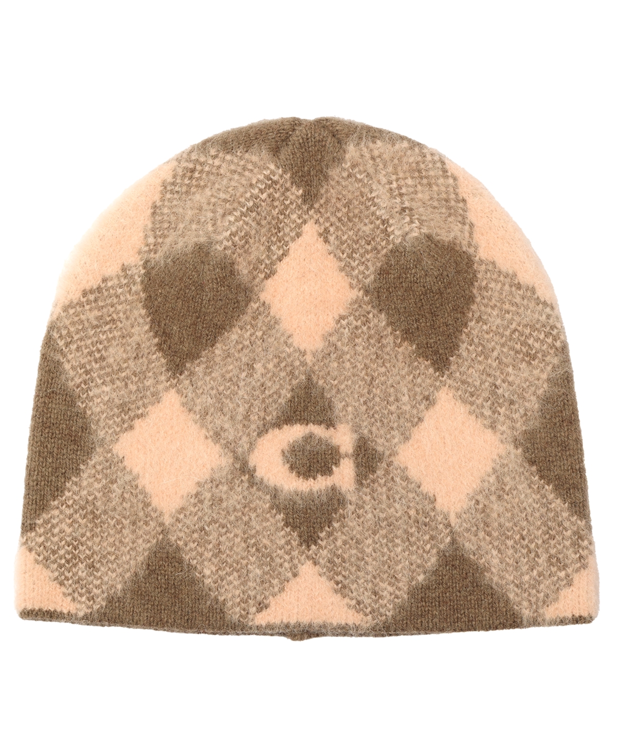 Coach Women's Argyle Knit Beanie Hat