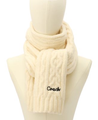 Women's Embroidered Cable-Knit Muffler Scarf