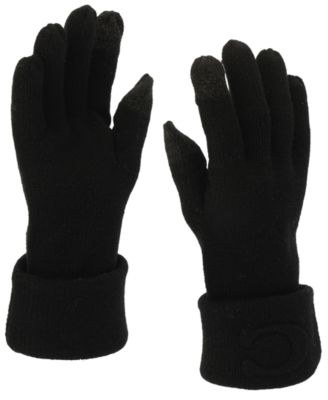 Women's Embossed C Knit Gloves