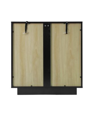 Storage Cabinet with Acrylic Door for Living Room 2 Door Storage Cabinet Sideboard Cabinet Entryway Cabinet, Black