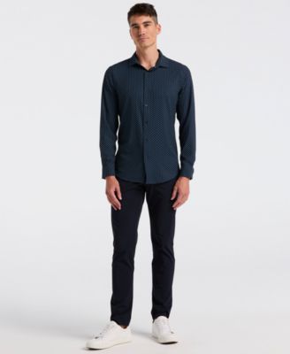 Men's Grid Geometric Print Shirt