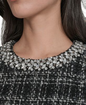 Women's Crewneck Tweed Dress