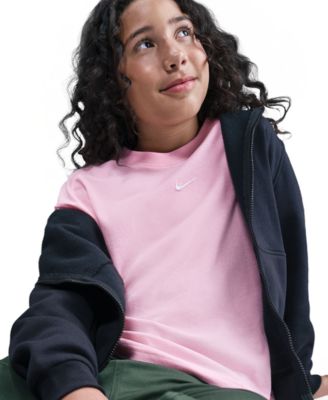 Big Girls Sportswear Essential Cotton Swoosh Logo T-Shirt