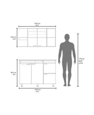 Desert Hills Multifunctional Kitchen Cabinet Set with Ample Storage,  White