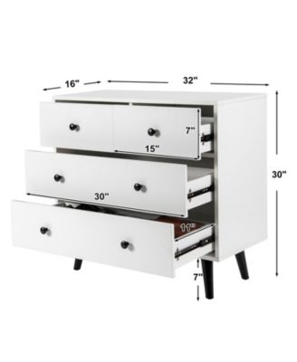 4 Drawers Dresser Chest of Drawers Free Standing Sideboard Cabinet