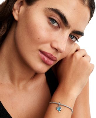 Blue Murano Glass Dolphins Dangle Charms