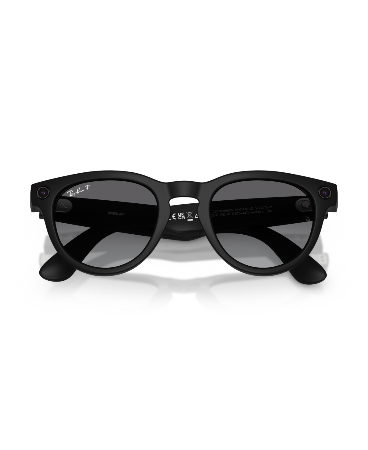 Ray Ban Unisex Ai Meta Gen2 Polarized Headliner Sunglasses, Rw4013 In Black