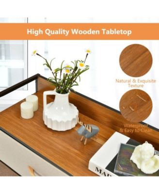 Wooden Top Dresser Storage Chest for Bedroom