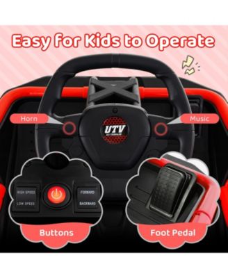 12V Ride on Car Electric UTV with Remote and Music for Big Kids