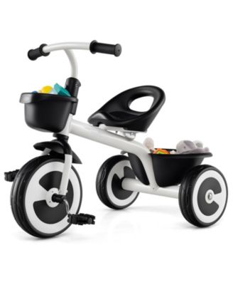 Toddler Tricycle with Adjustable Seat and Storage Baskets for 1.5-5 Years Old
