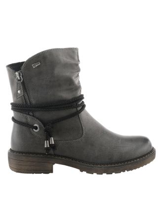 Kathie Water-Resistant Mid Boots with Faux Fur Lining and Gusset Zipper
