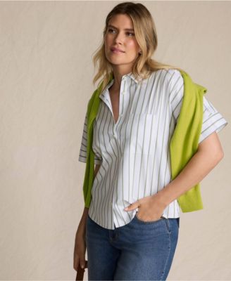 Women's Cooling Elbow Sleeve Button Front Shirt