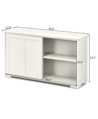 Kitchen Storage Cupboard Cabinet with Sliding Door