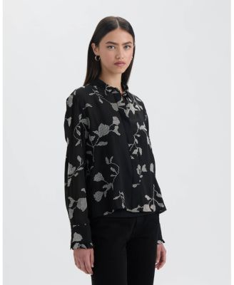 Women's Cropped Broidery Shirt